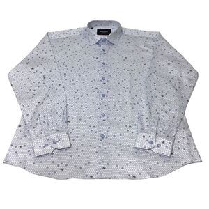 MACEOO White Long Sleeve Button Down Shirt Size XL